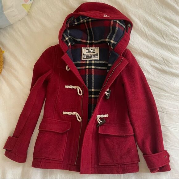 TNA | Deerfield Duffle Coat in Red - Picture 1 of 8